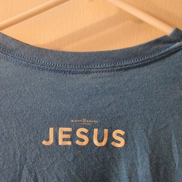 Even the Wind and Waves Obey Him, Women's T-shirt, Blue, medium - Picture 3 of 3